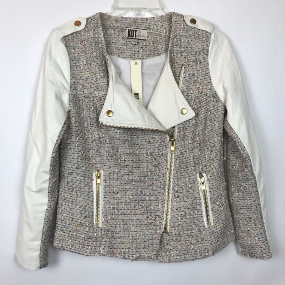 Kut from the Kloth mixed medium moto jacket 439